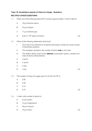 Grade 10 topic 2 Assessment questions - Grade 10 Topic 2: States of ...