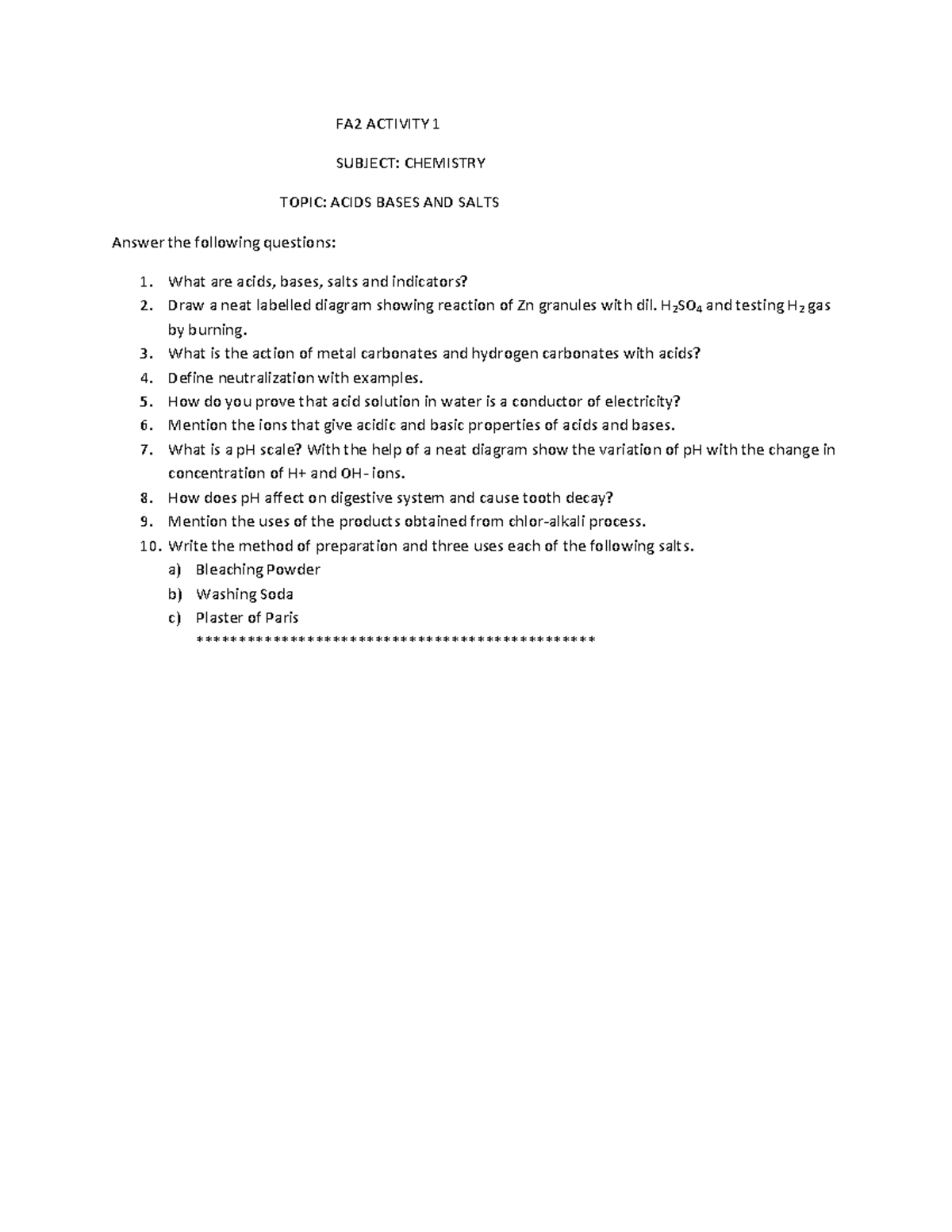 Assignment file pdf 1176 - FA2 ACTIVITY 1 SUBJECT: CHEMISTRY TOPIC ...