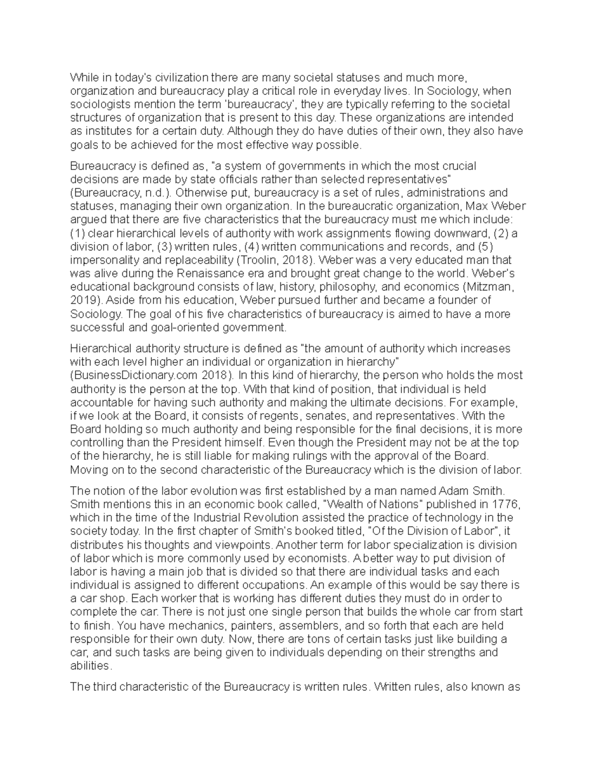 Soc-102 paper - essay draft - While in today’s civilization there are ...