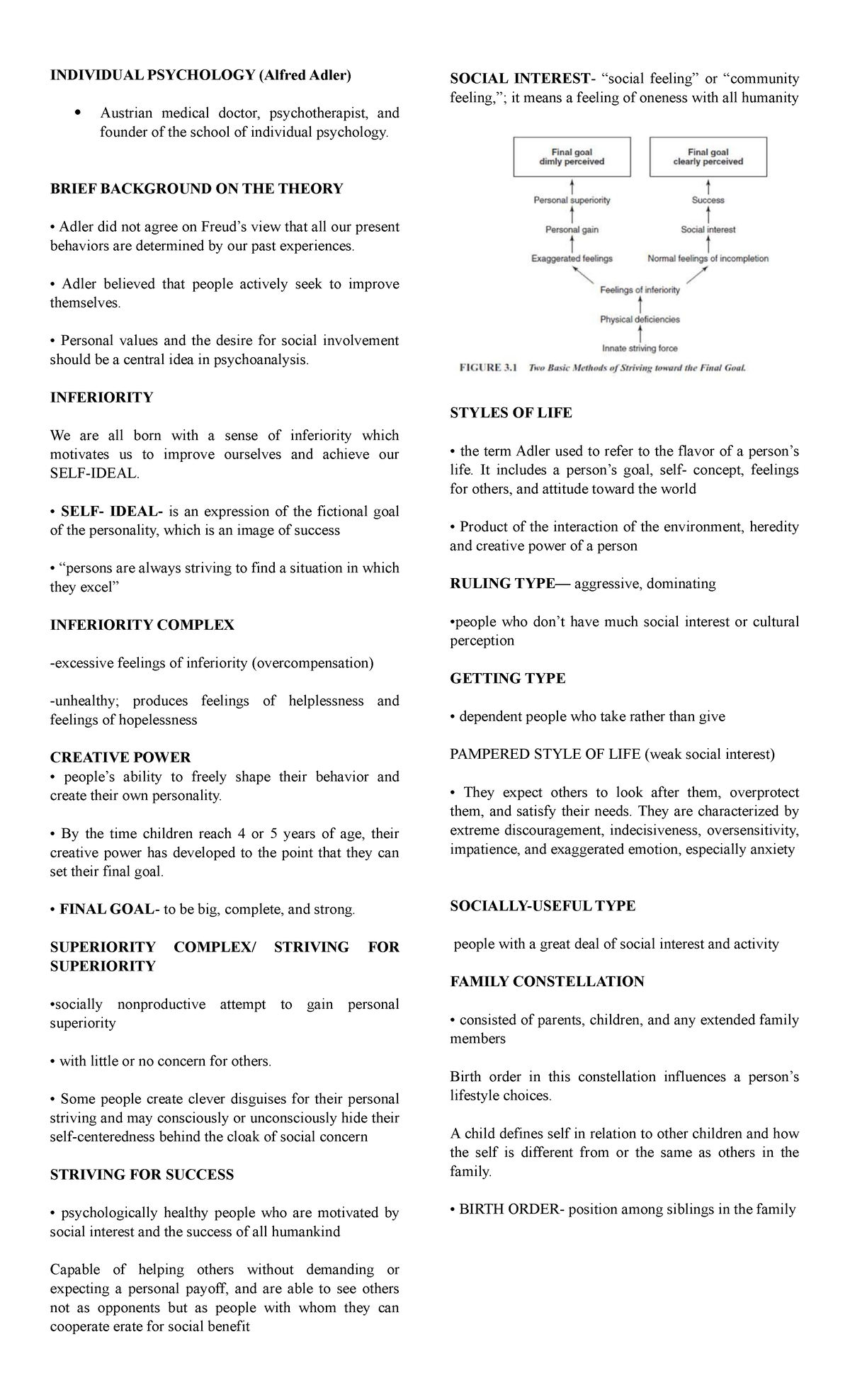 ALFRED ADLER / INDIVIDUAL PSYCHOLOGY - INDIVIDUAL PSYCHOLOGY (Alfred ...