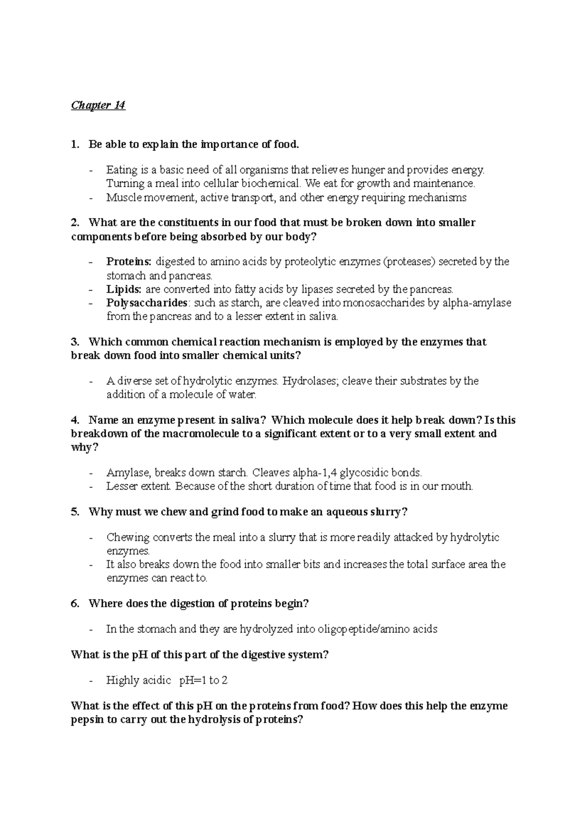 Study guide summary Chapter 14 - Chapter 14 Be able to explain the ...