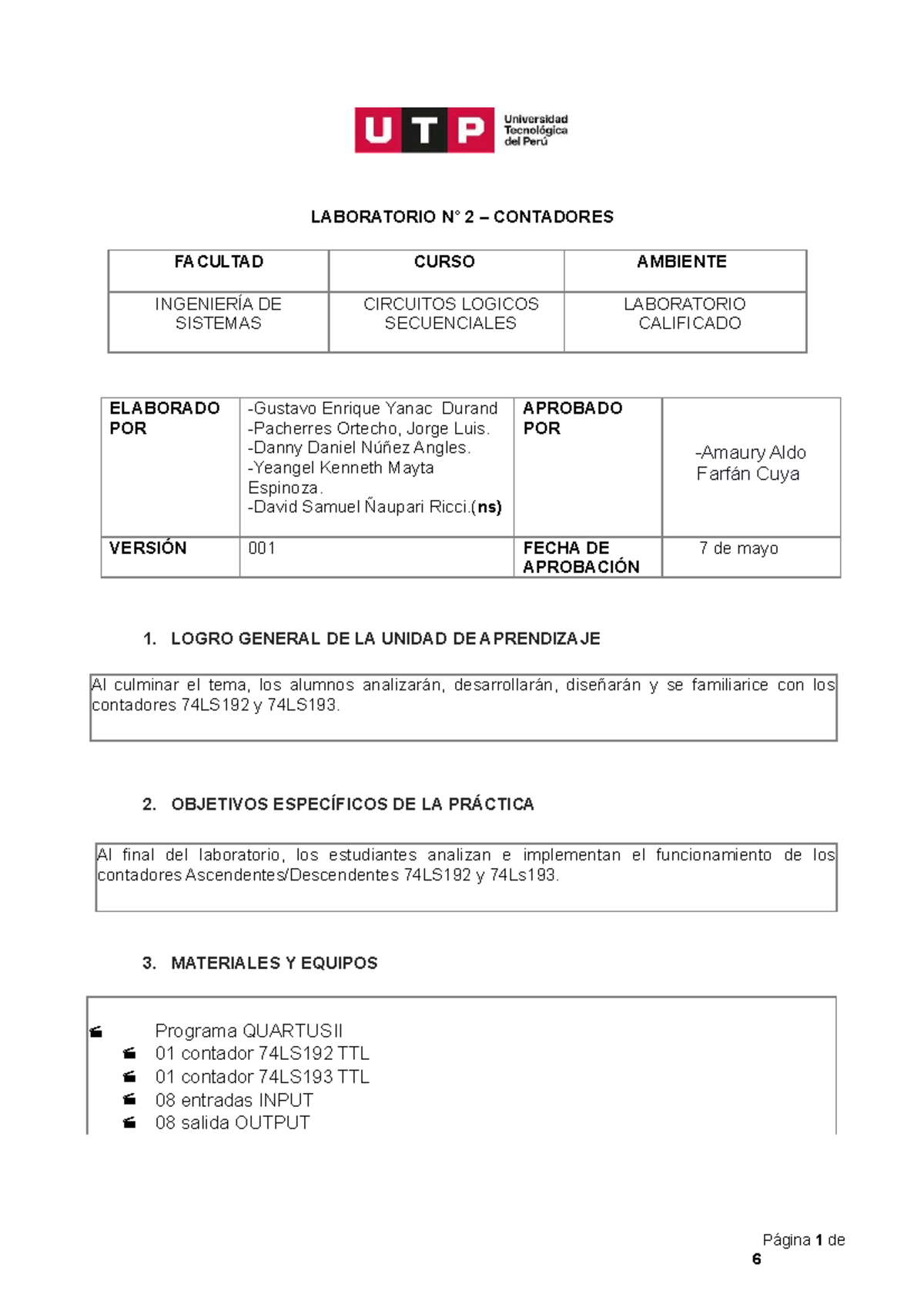 Laboratorio N 2 - tarea academica de la utp universidad tecnologica del ...