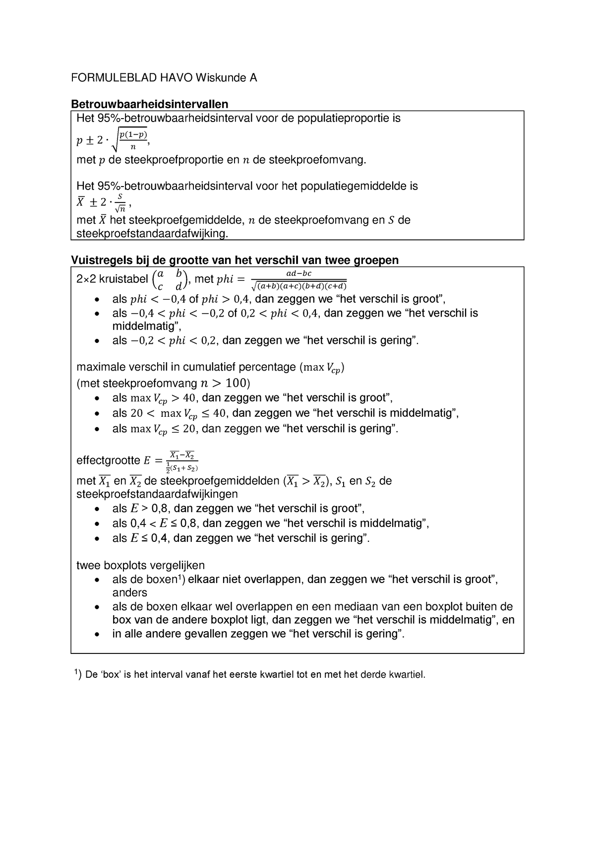 Formuleblad-ha - FORMULEBLAD HAVO Wiskunde A ...