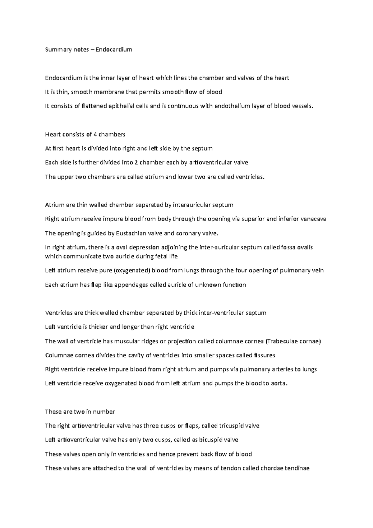 summary-notes-endocardium-summary-notes-endocardium-endocardium