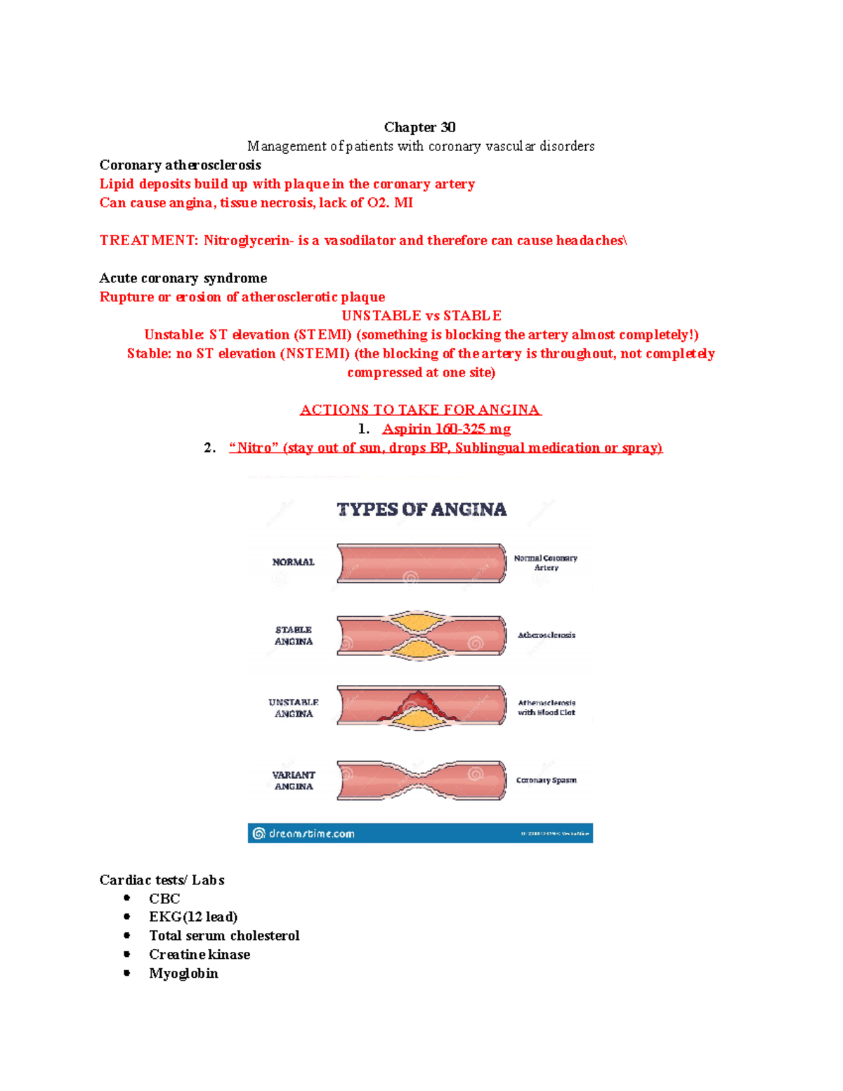 NUR 255 heart diseases - Chapter 30 Management of patients with ...