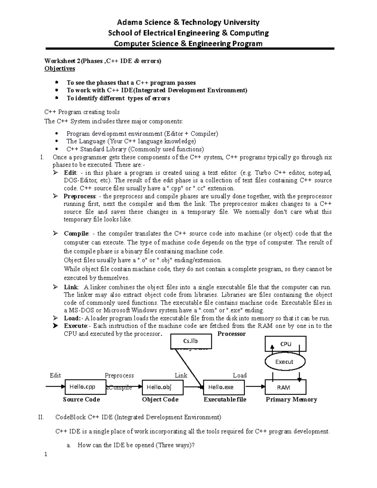 Worksheet 2 new - Lecture notes 3 - Adama Science & Technology ...