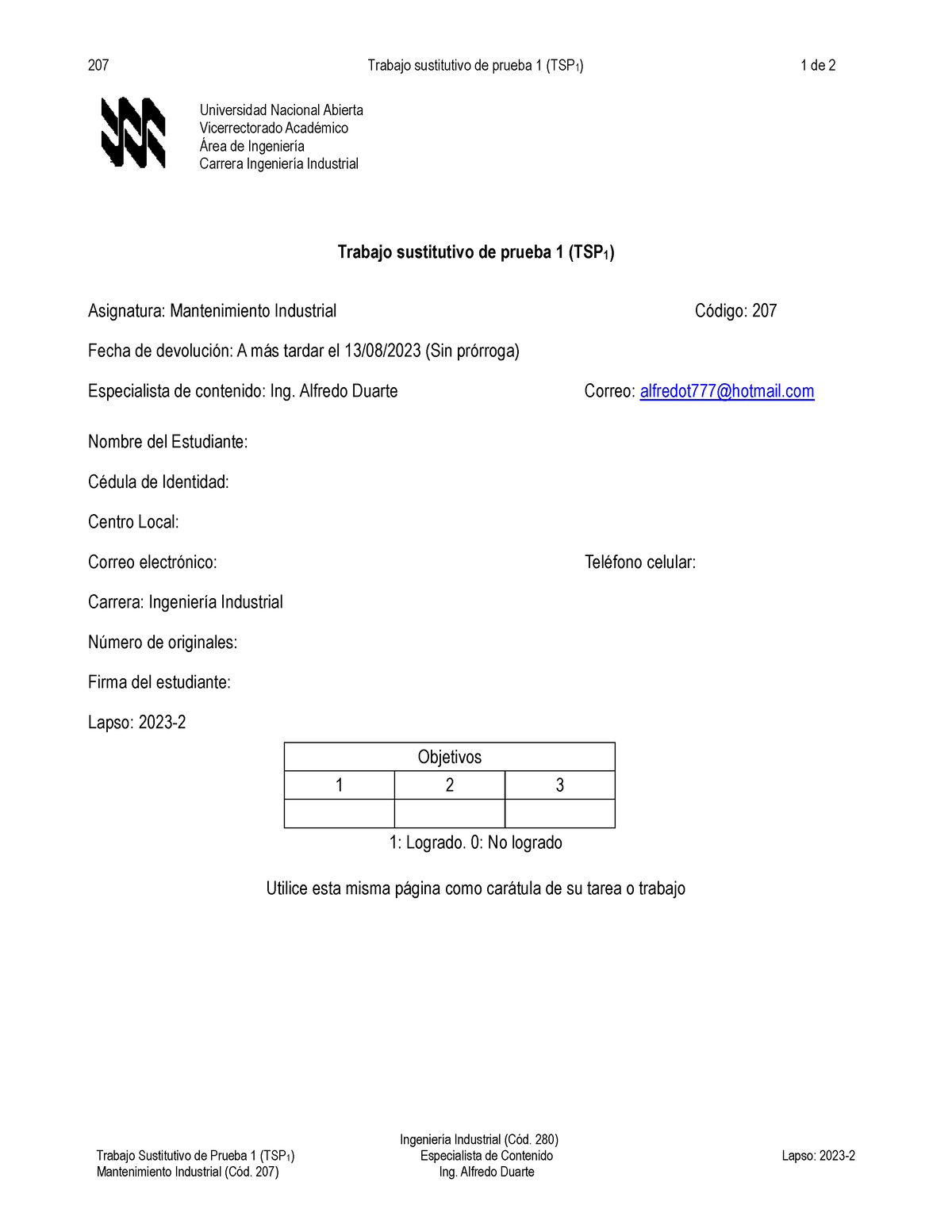 Tsp1 207 20232 Trabajo Sustitutivo De Prueba 207 Trabajo Sustitutivo De Prueba 1 Tsp 1 1 7114