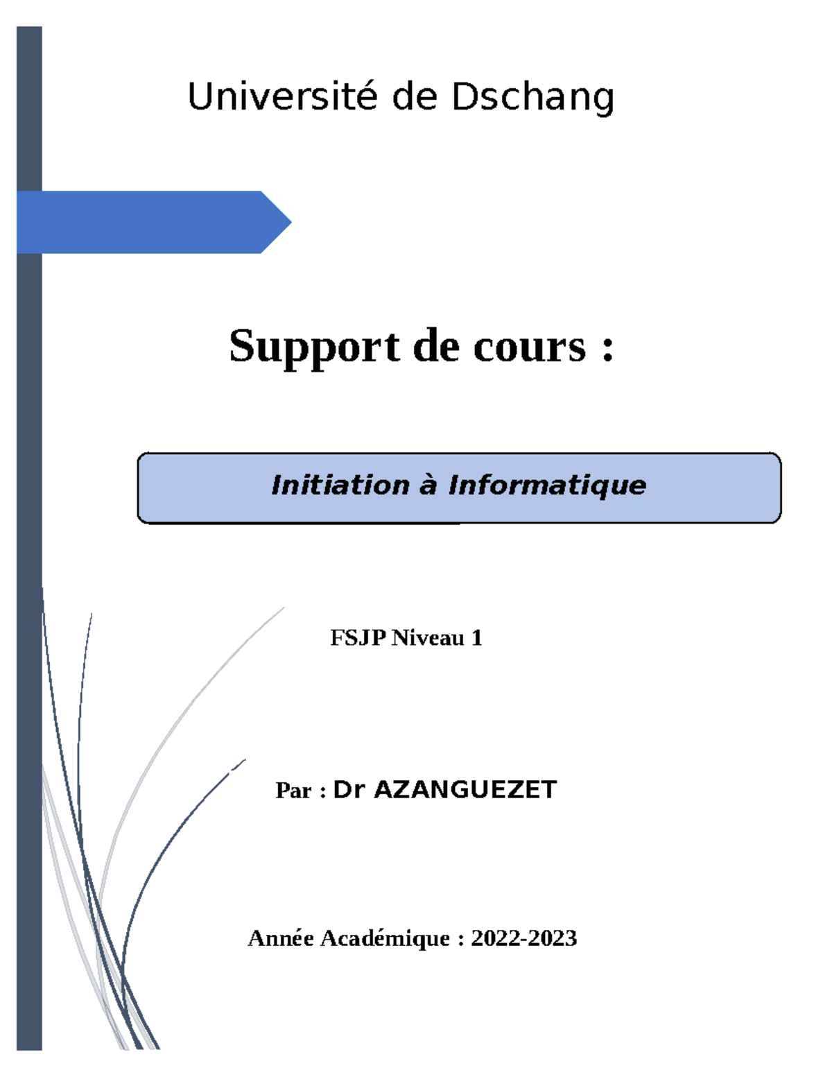 Support de cours environnement micro Ordinateurs - Par : Dr AZANGUEZET ...