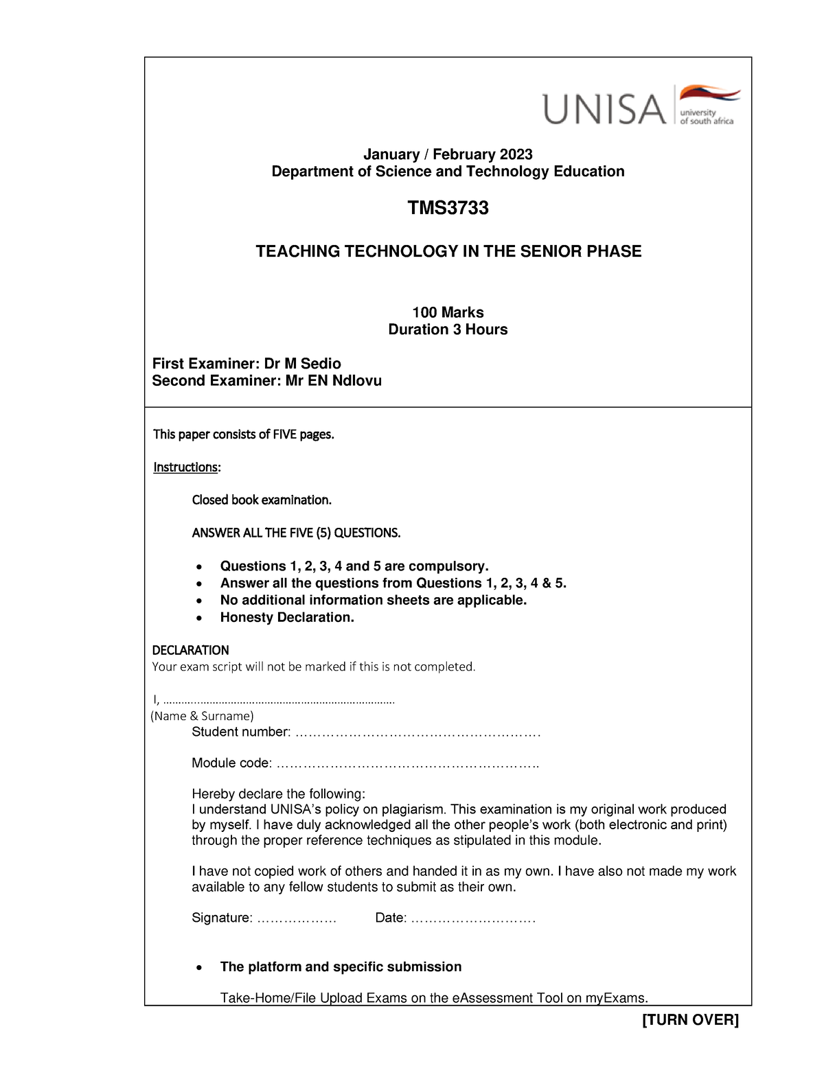 Tms3733 Jan Feb Eqp 2023 - January   February 2023 Department Of 