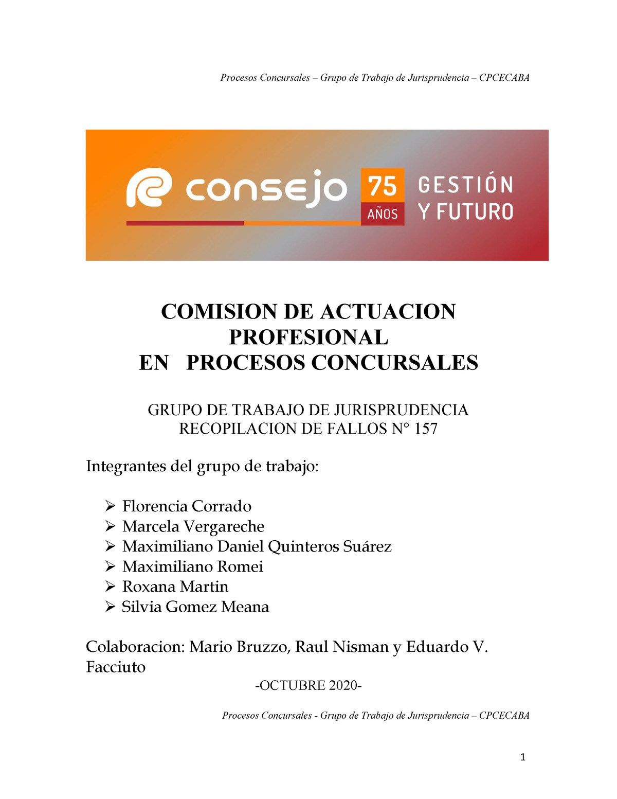 Recopilacion De Fallos Octubre 2020 - Procesos Concursales – Grupo De ...