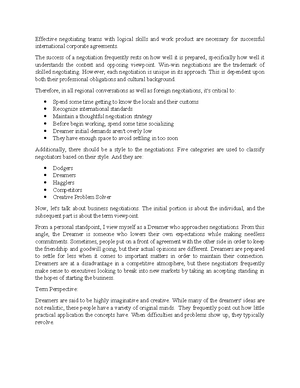 Negotiation assignment - INDEPENDENT UNIVERSITY BANGLADESH School of ...