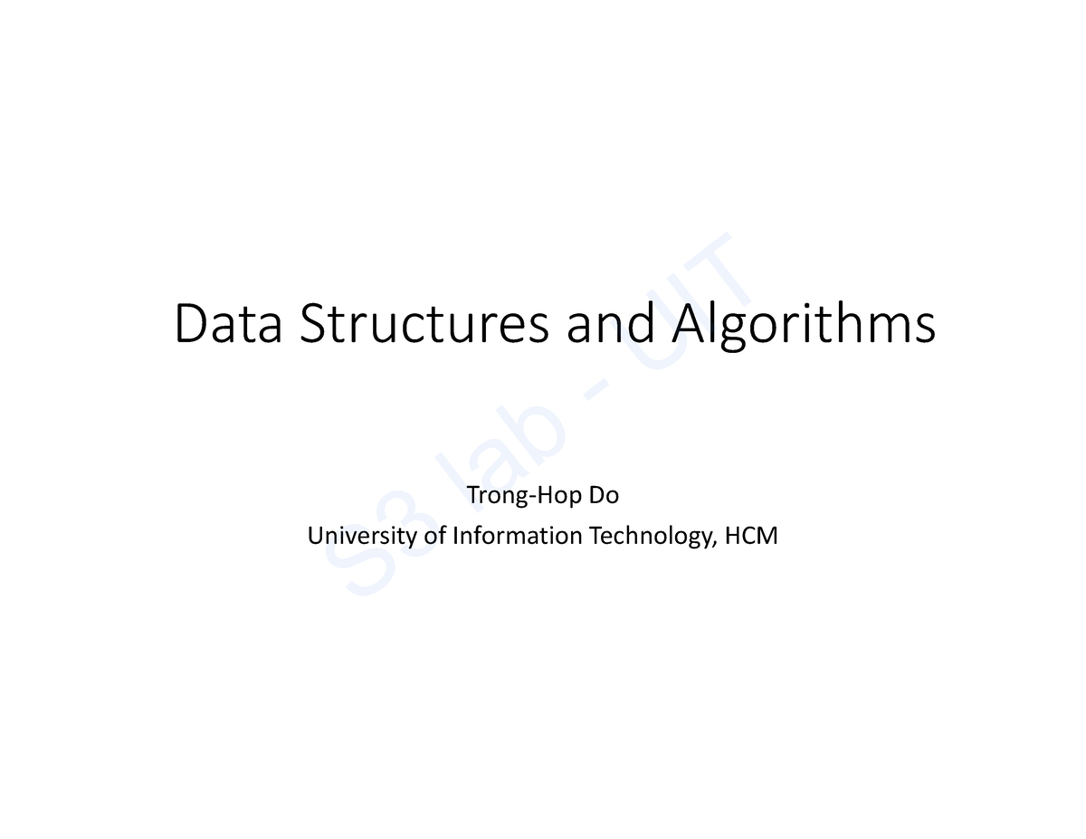 Slide 1 - Introduction to Data Structure and Algorithms - Data ...