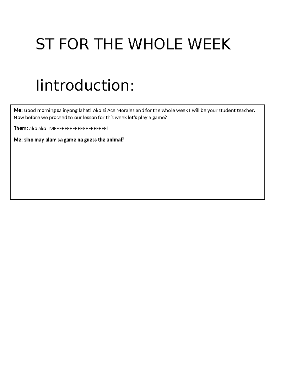 ST FOR THE Whole WEEK 12121 - Science, Mathematics, Engineering, and ...