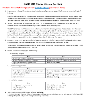 Ch 9-10 HW - Homework questions - Using complete sentences, please ...