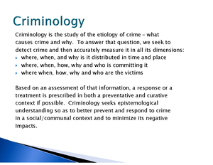 Lecture 15 criminology capital punishment - Capital Punishment Capital ...