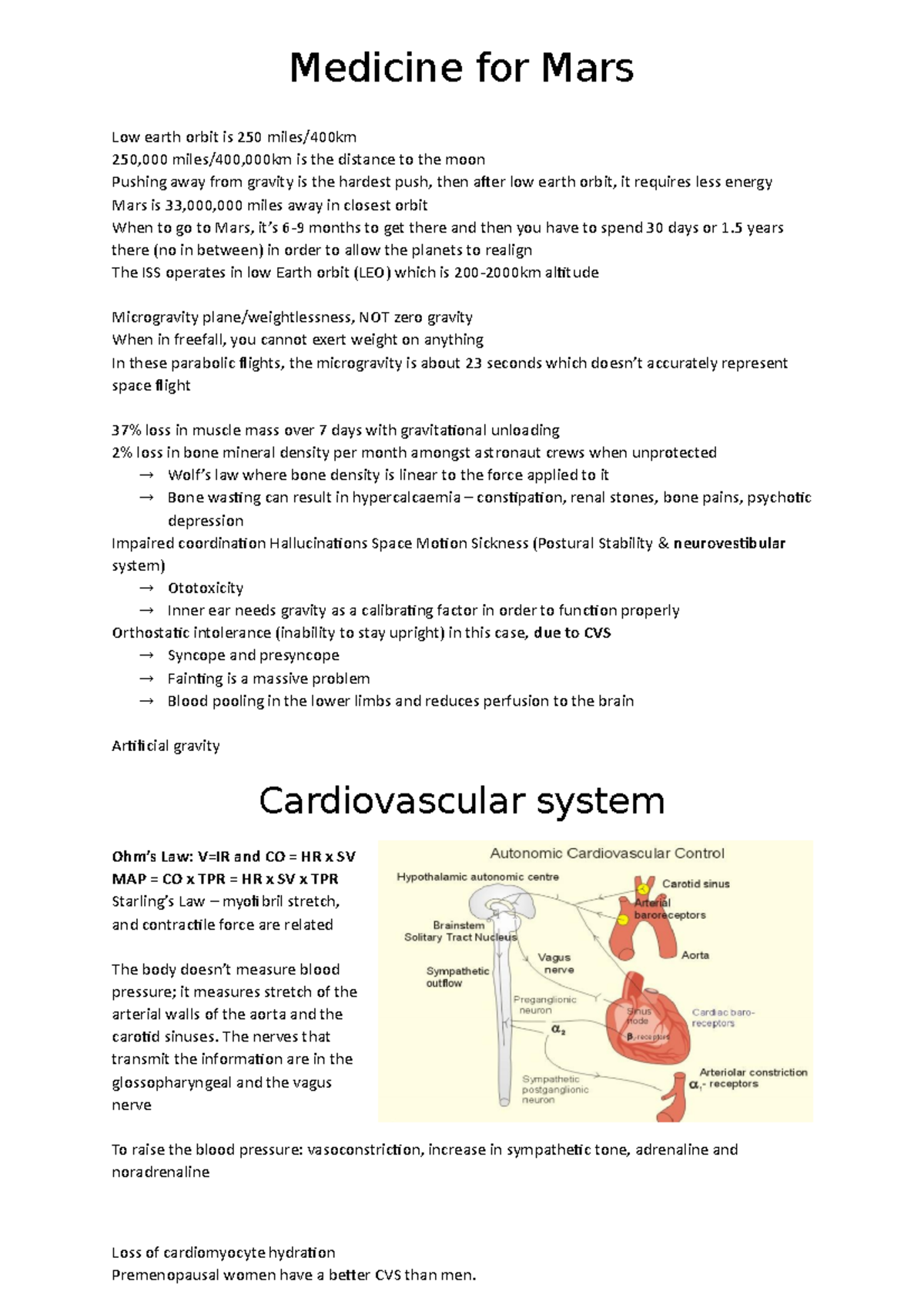 Intro To Space And The Cardiovascular System In Space - Medicine For ...