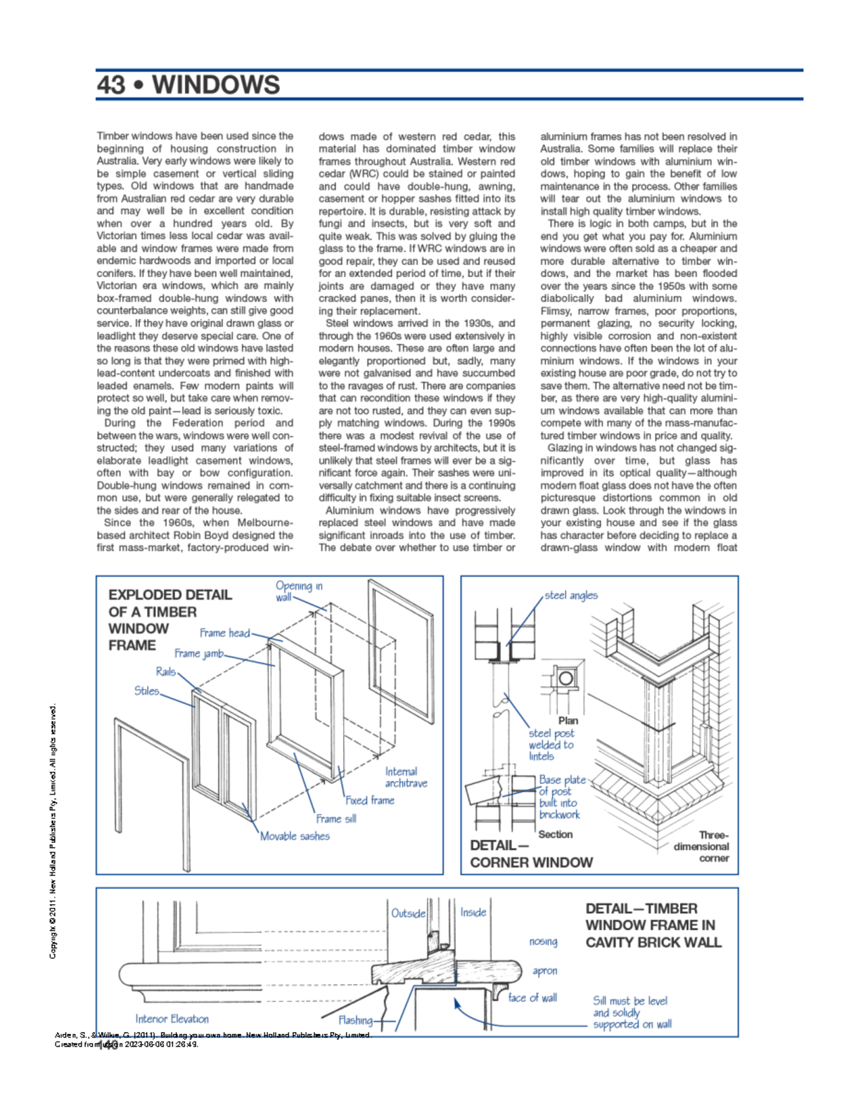 Building Your Own Home (43 Windows) Arden, S., & Wilkie, G. (2011