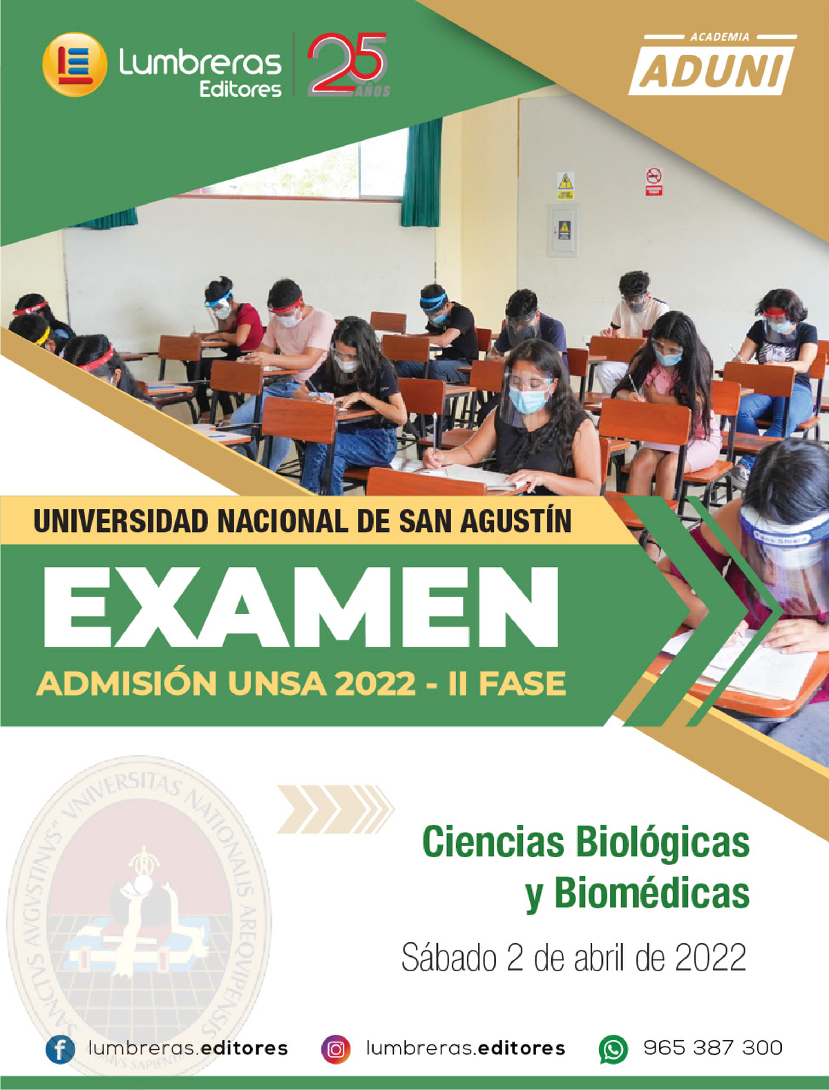 EX Adm UNSA II Fase-2022 (BIO) - Lumbreras Editores Academia ADUNI UNSA ...