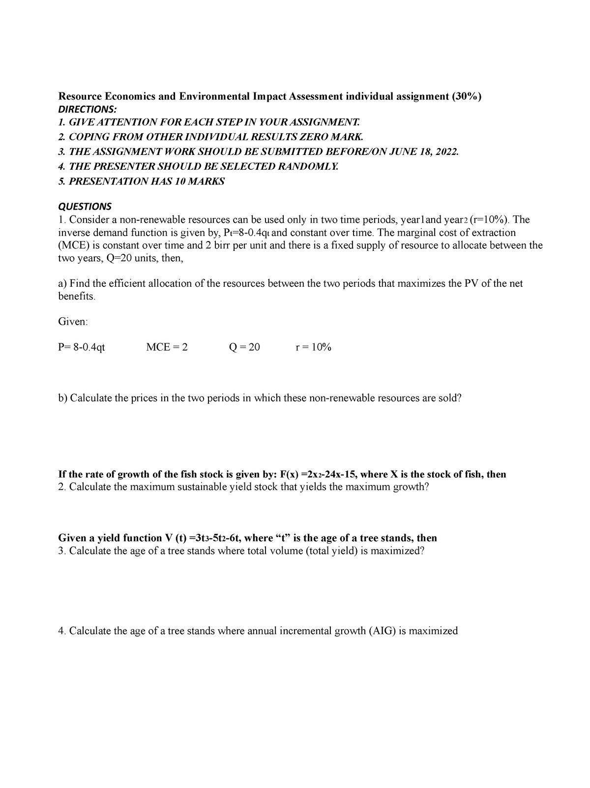 assignment on environmental impact assessment