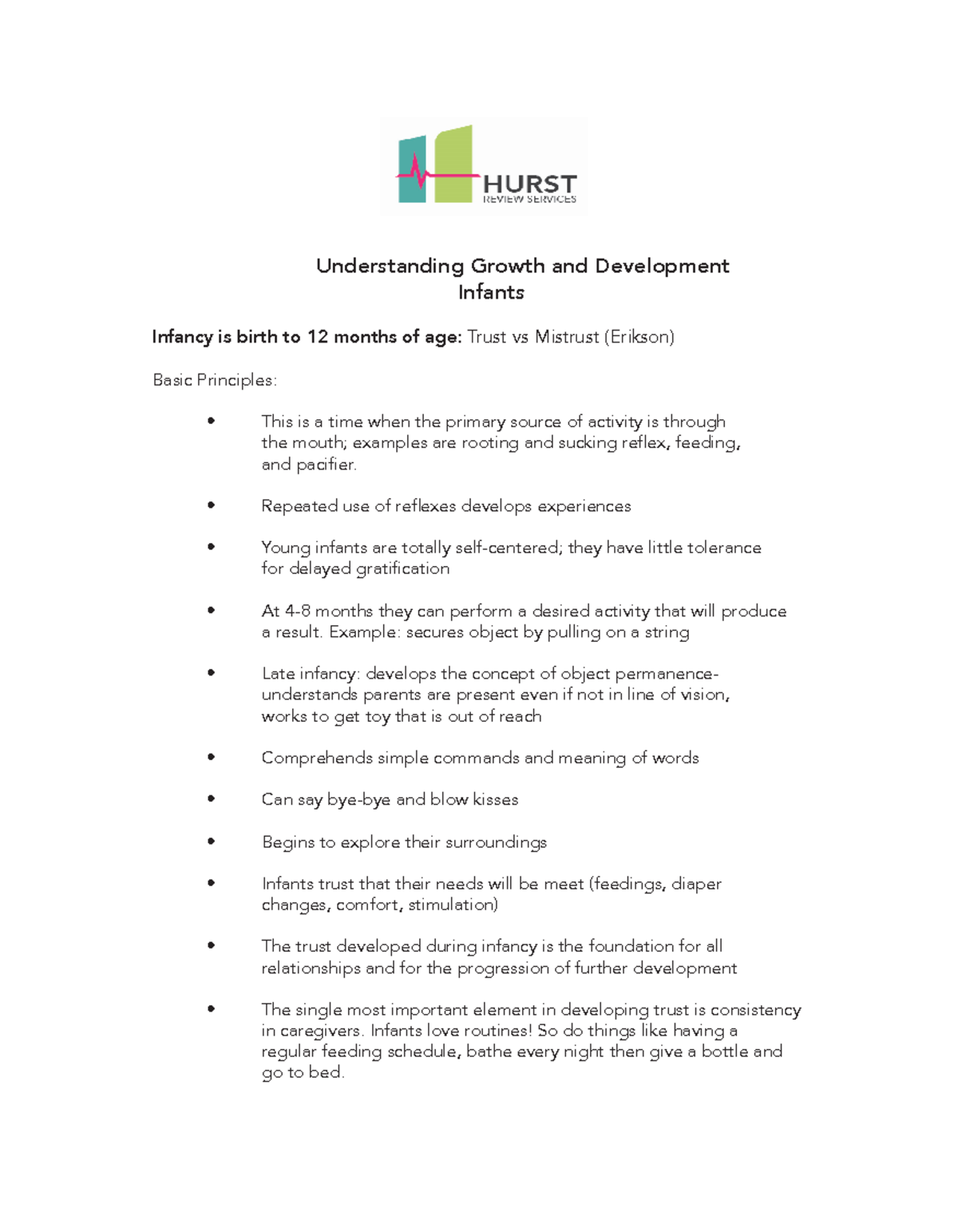 1-Infant - Infant lecture - Understanding Growth and Development ...