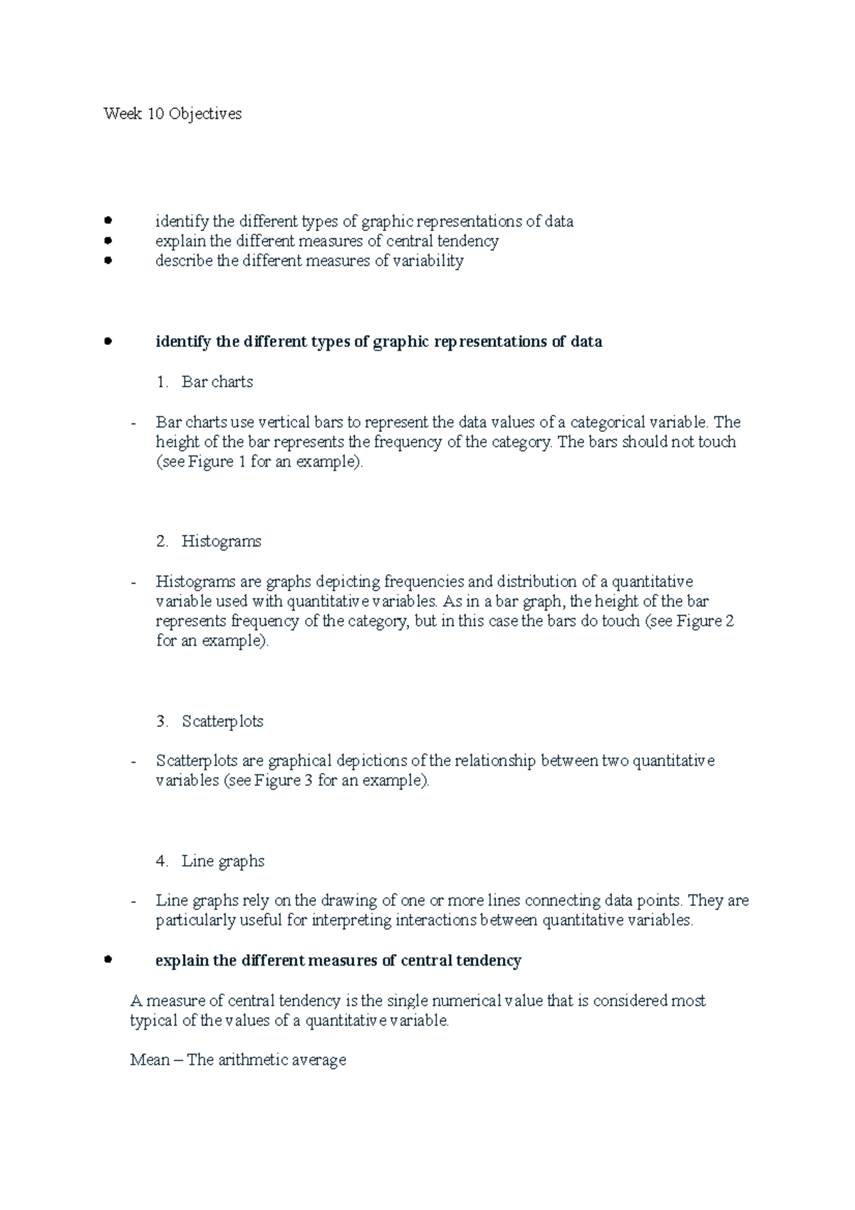 Week 10 PSY70010 RM - Lecture notes 10 - Week 10 Objectives identify ...