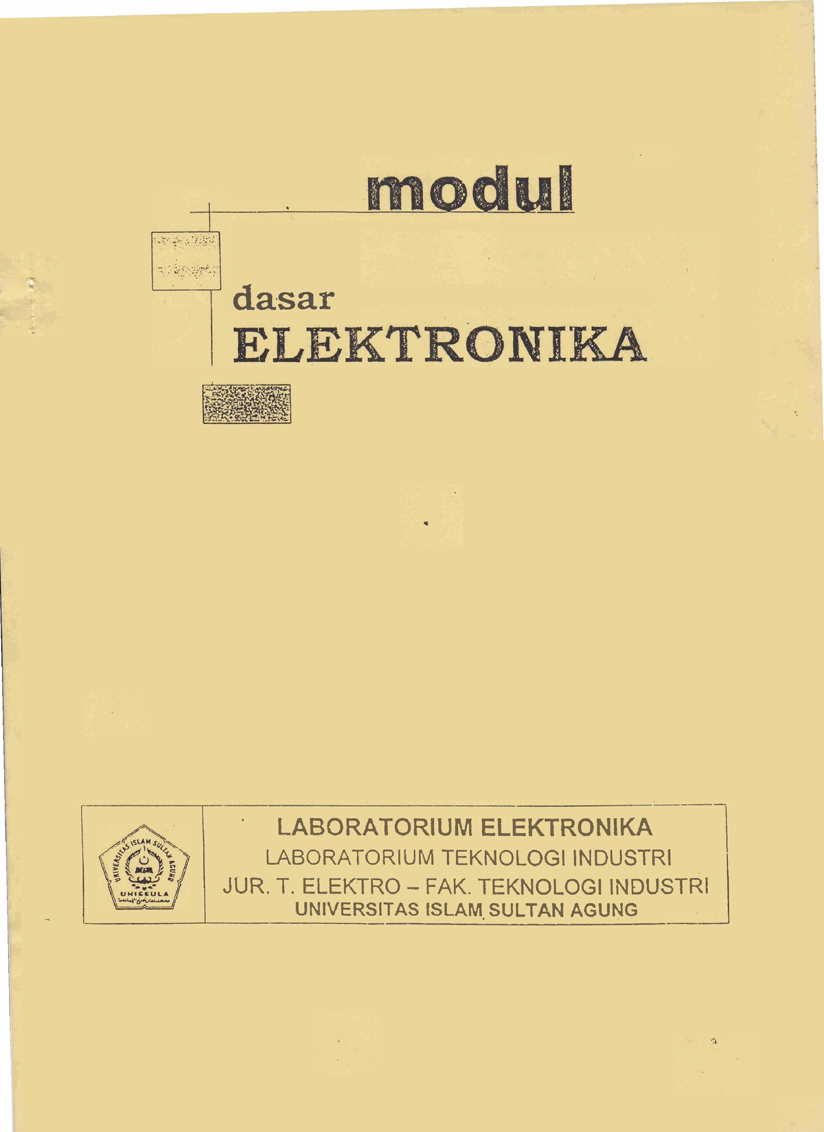 Modul Dasar Elektronika - ... Dasar LABORATORIUM ELEKTRONIKA ...