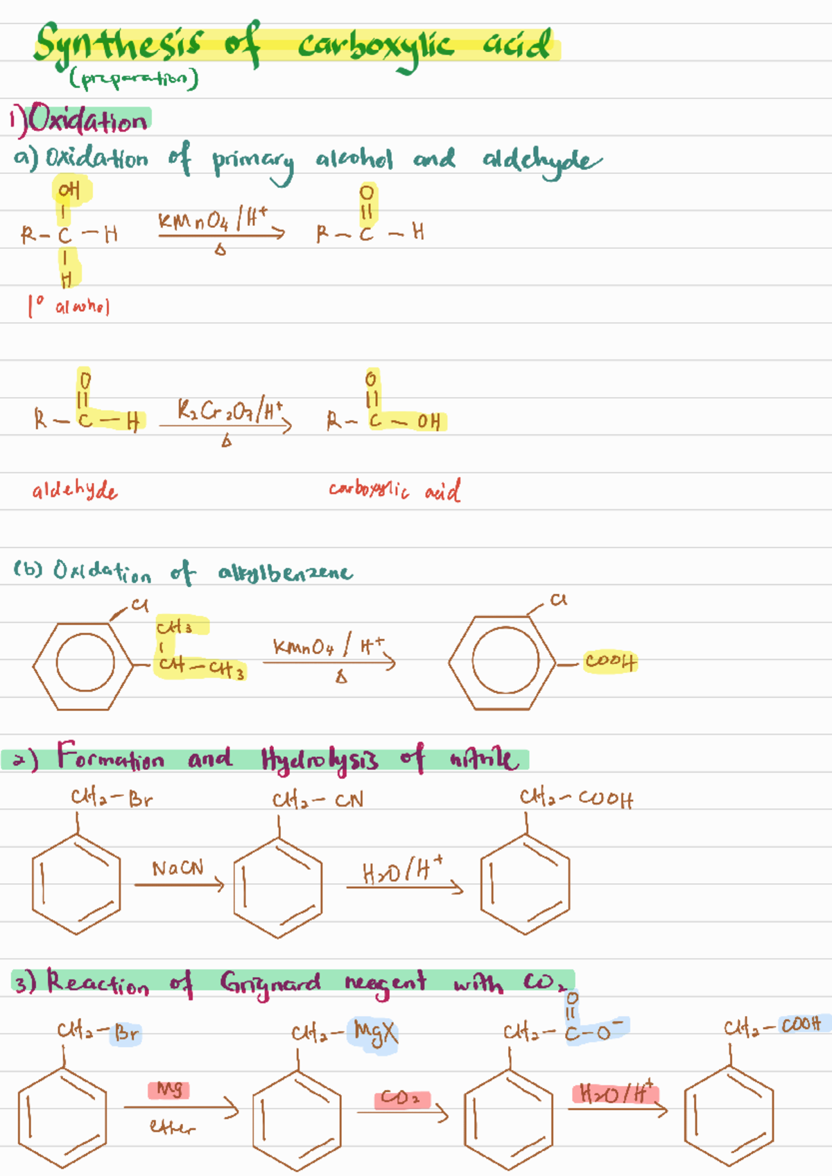 Carboxylic acid notes - Fundamental of Organic Chemistry - Studocu