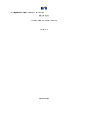ACC 202 Module 3 - Assignment - MOKUBE FRITZ SNHU ACC-202 MANAGERIAL ...