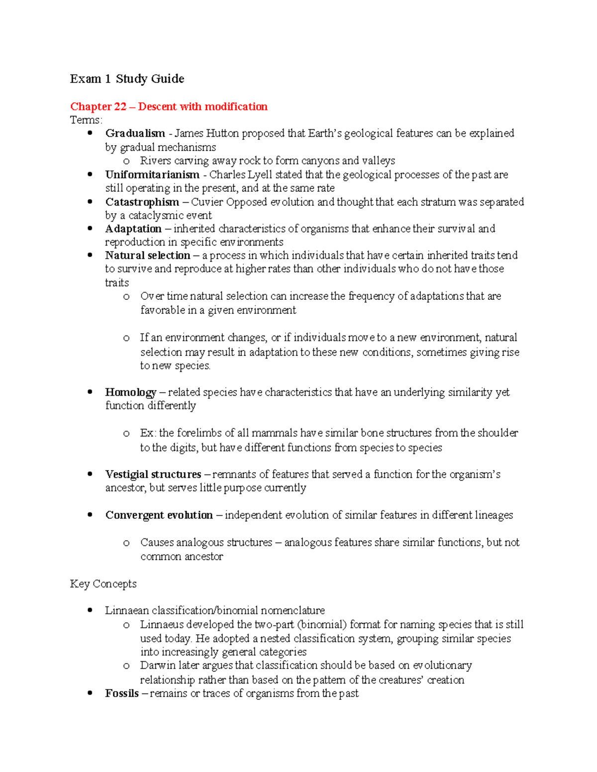 exam-1-study-guide-descent-with-modification-the-evolution-of