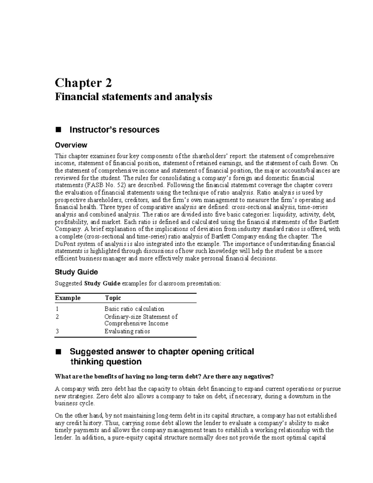 Financial statements and analysis - On the statement of comprehensive ...