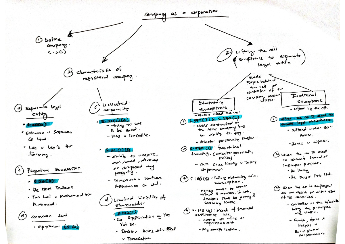 company-corporation-business-law-studocu