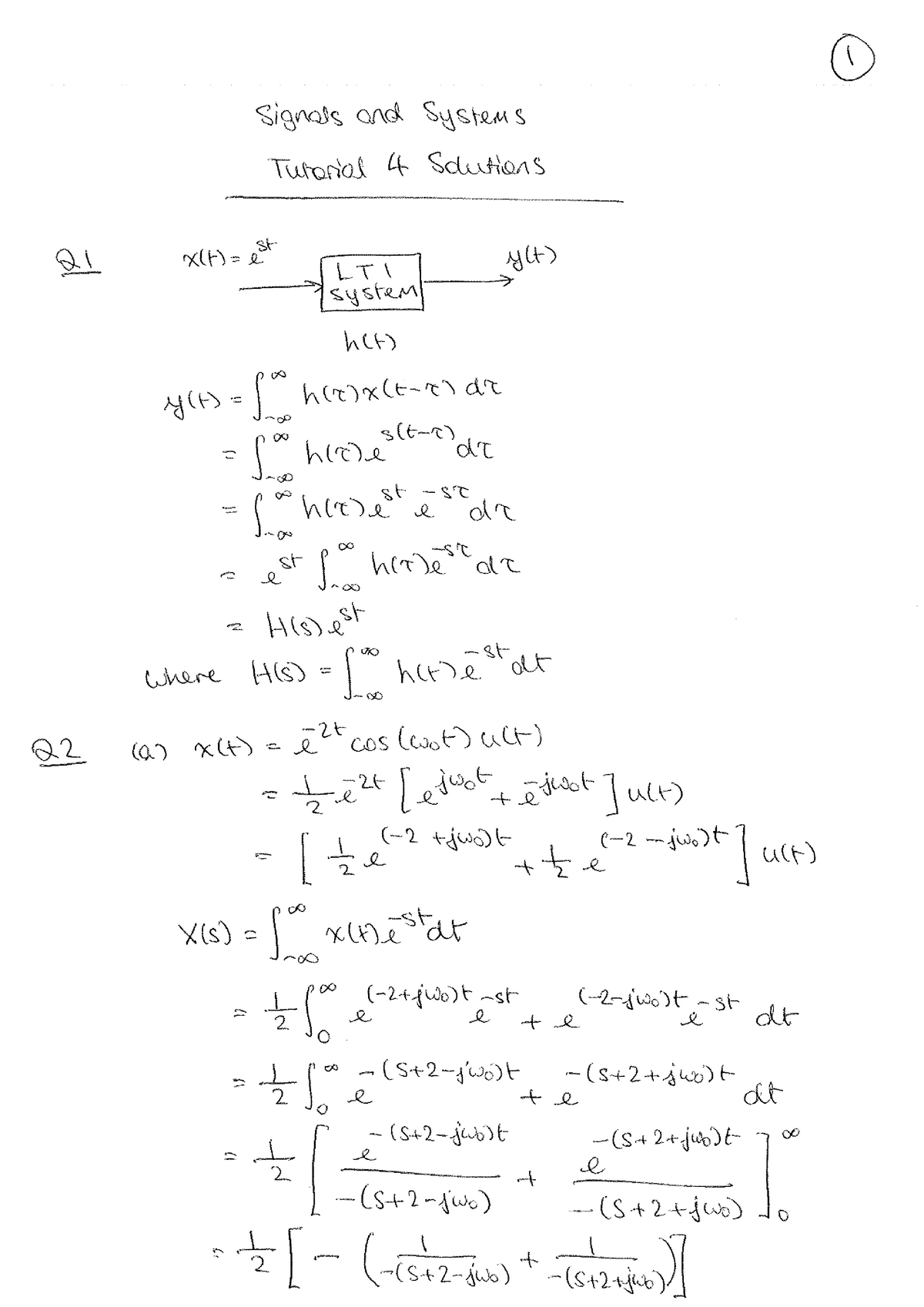 Tutorial Work - Tutorial 4 Solutions - 2305ENG - Studocu