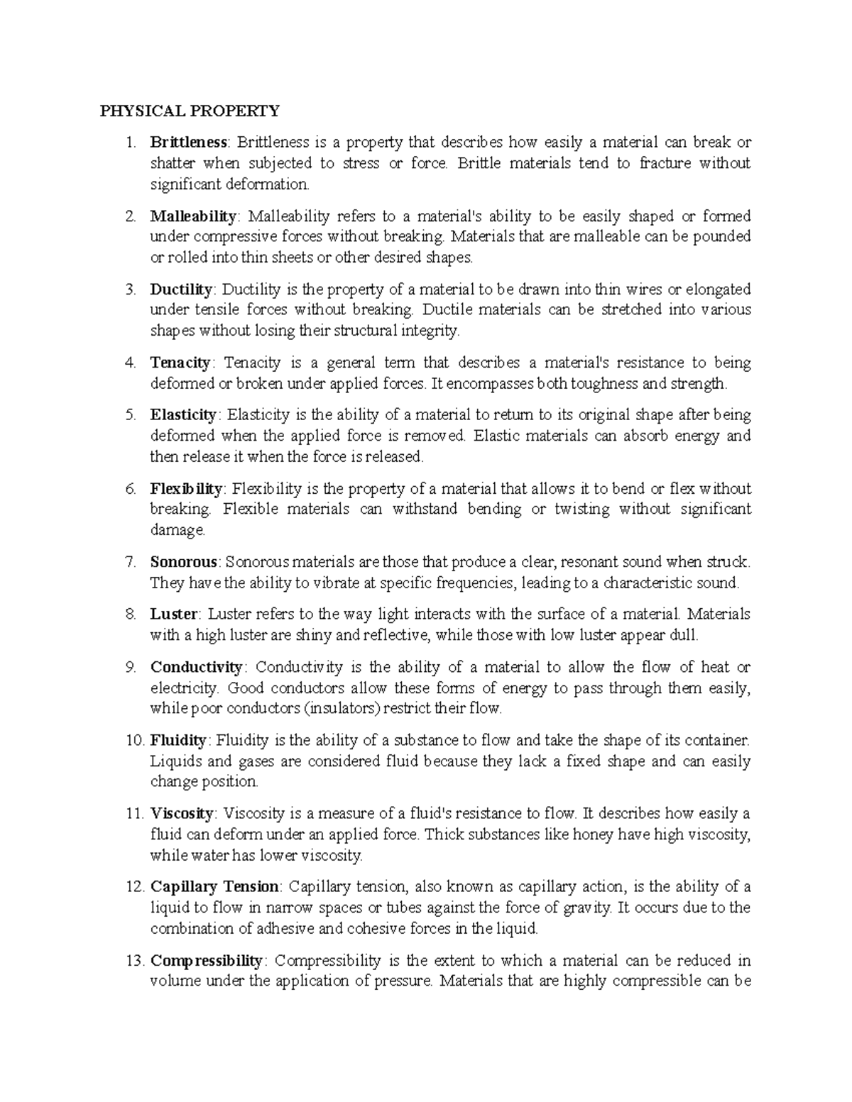 Gabriel ass PHYSICAL PROPERTY Brittleness Brittleness is a