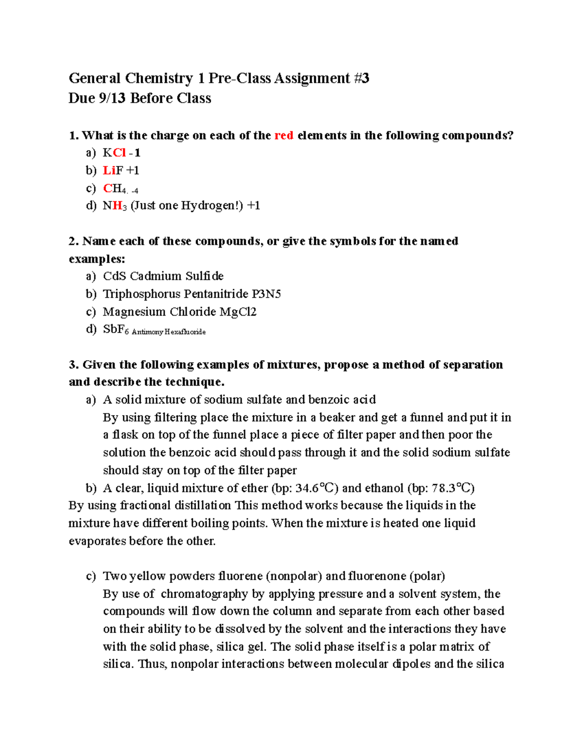 Chem pre 3 - Pre class assignment - General Chemistry 1 Pre-Class ...
