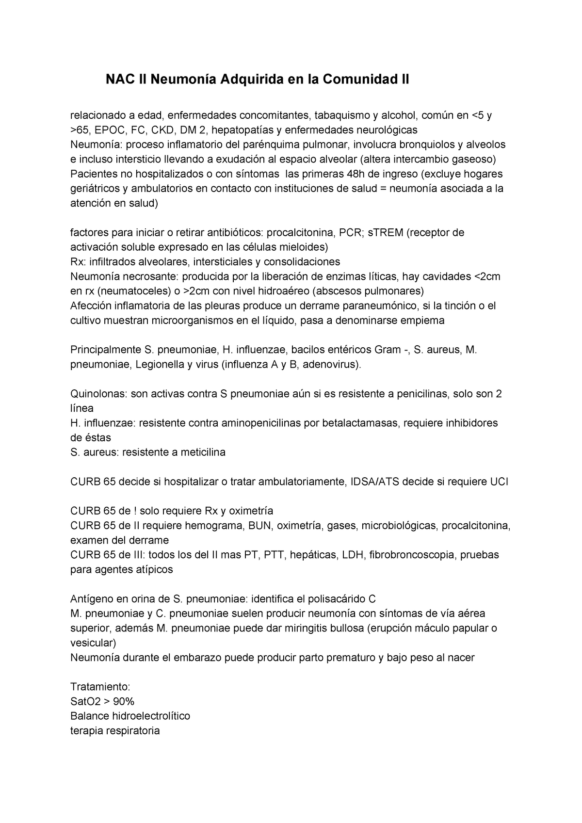 Nac Ii Neumonia Adquirida En La Comunidad Nac Ii Adquirida En La Comunidad Ii Relacionado Edad Enfermedades Concomitantes Tabaquismo Alcohol En Epoc Fc Ckd Dm Studocu