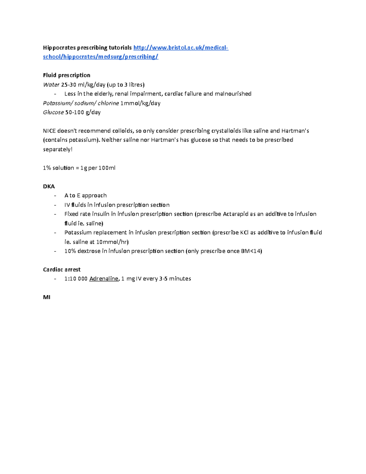 PSA notes - Hippocrates prescribing tutorials - Studocu