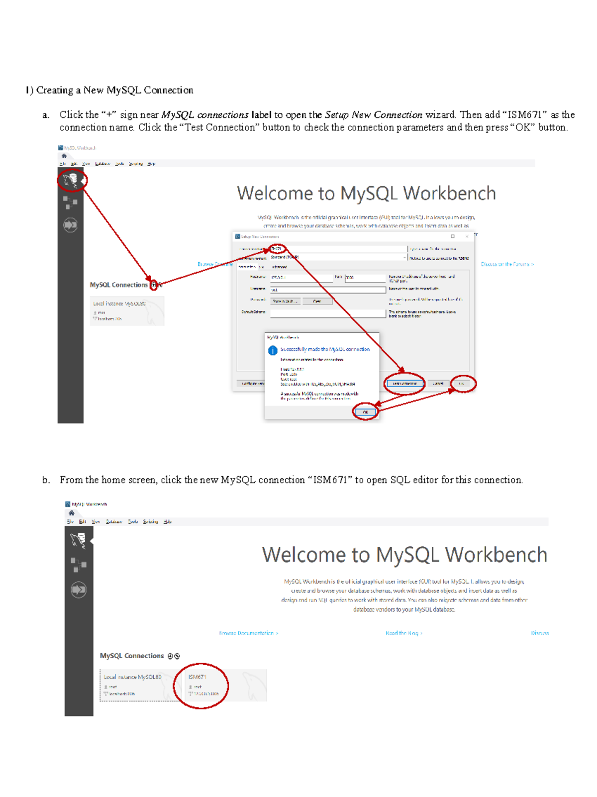 M-1 new Connection - Database - Creating a New MySQL Connection a ...