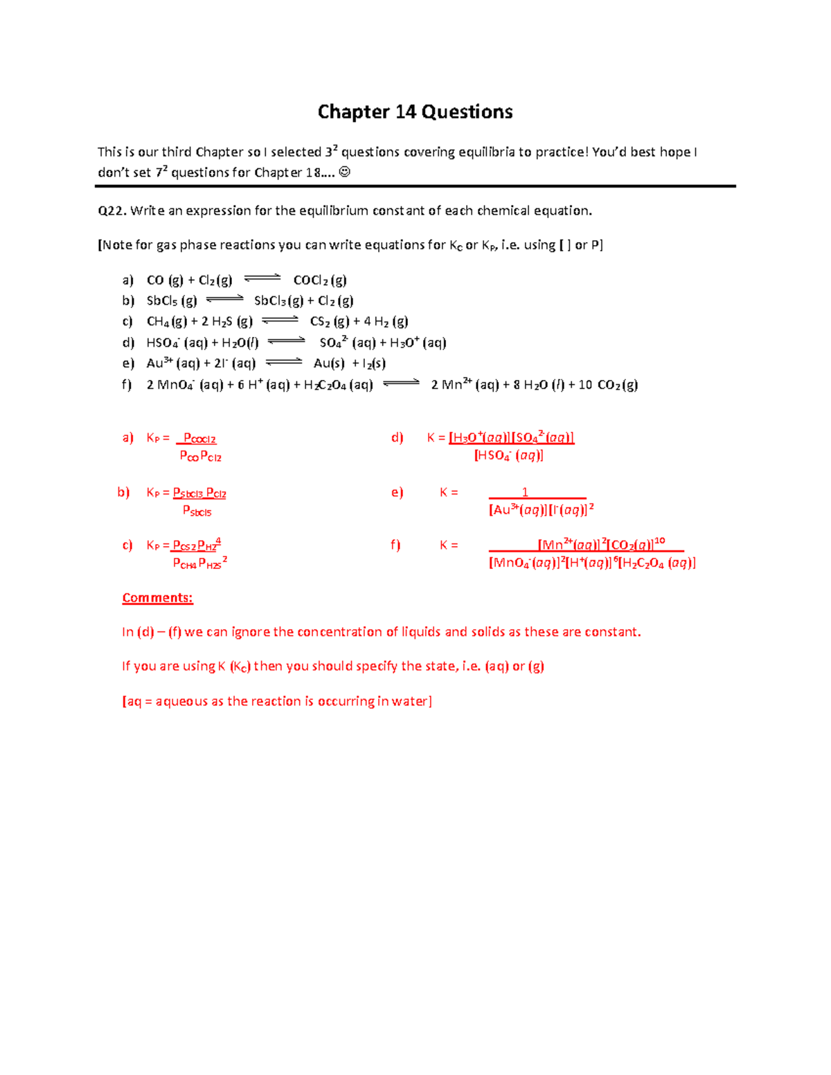 Chapter 14 - Answers - Chapter 14 Questions This Is Our Third Chapter ...