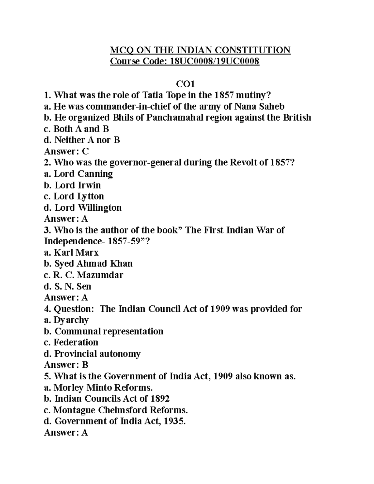 mcq-on-the-indian-constitution-co1-mcq-on-the-indian-constitution
