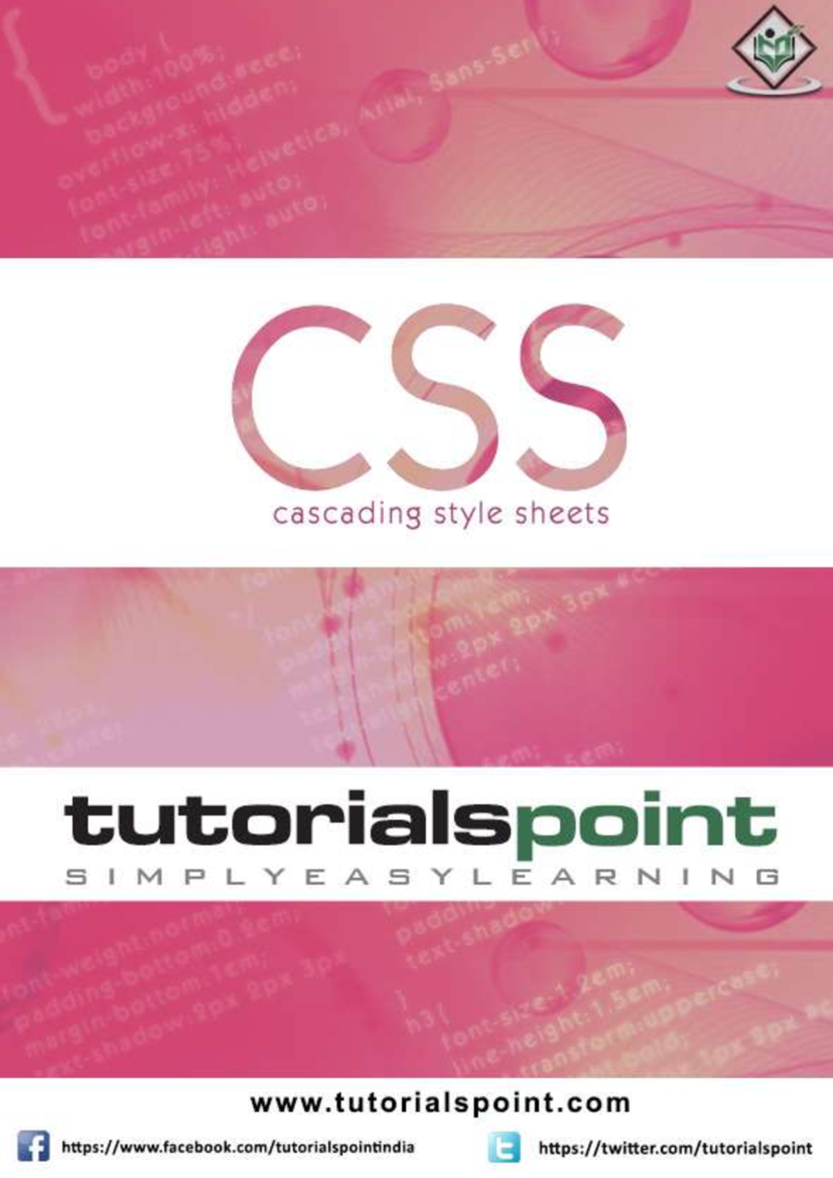 Tutorials Point CSS - Good - i About the Tutorial CSS is used to ...