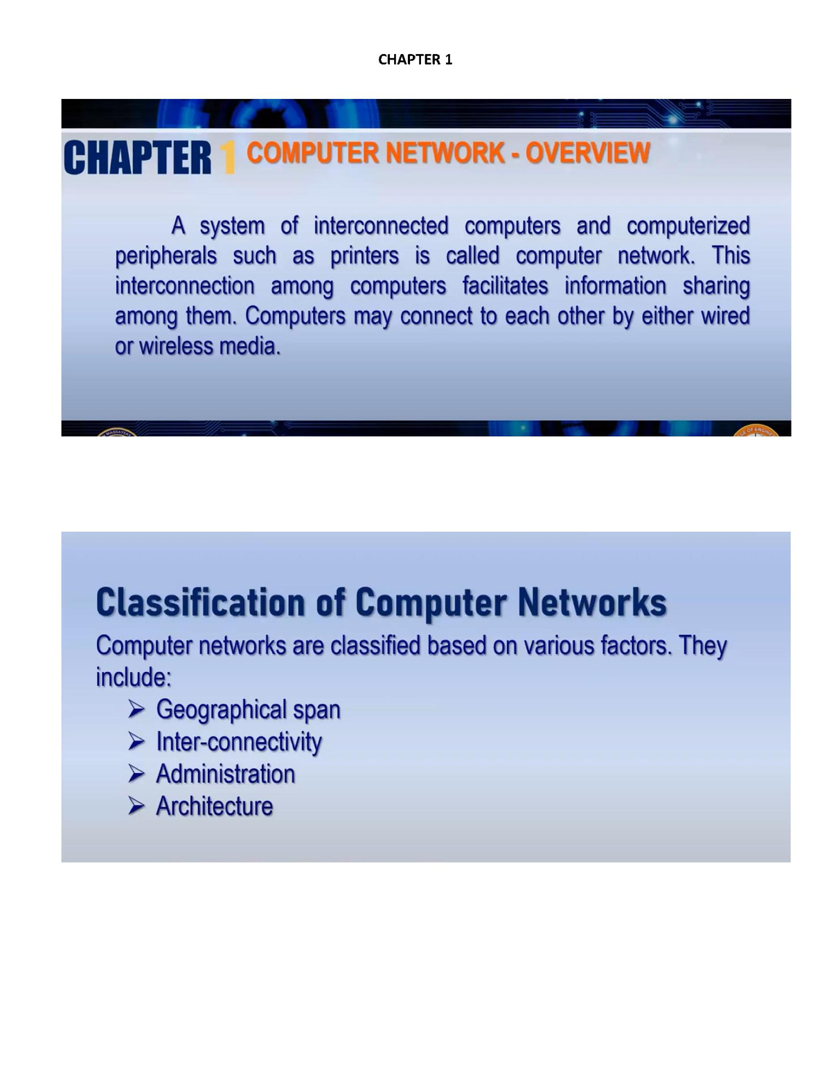 Computer Network And Security Chapter-1-8 - CHAPTER 1 OO ES CAT —F?— A ...