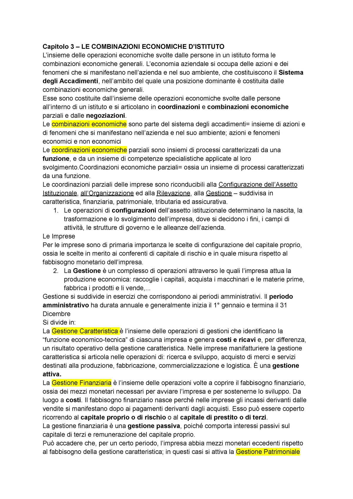 (3) Economia Aziendale Capitolo 3 Sintetizzato - Capitolo 3 – LE ...