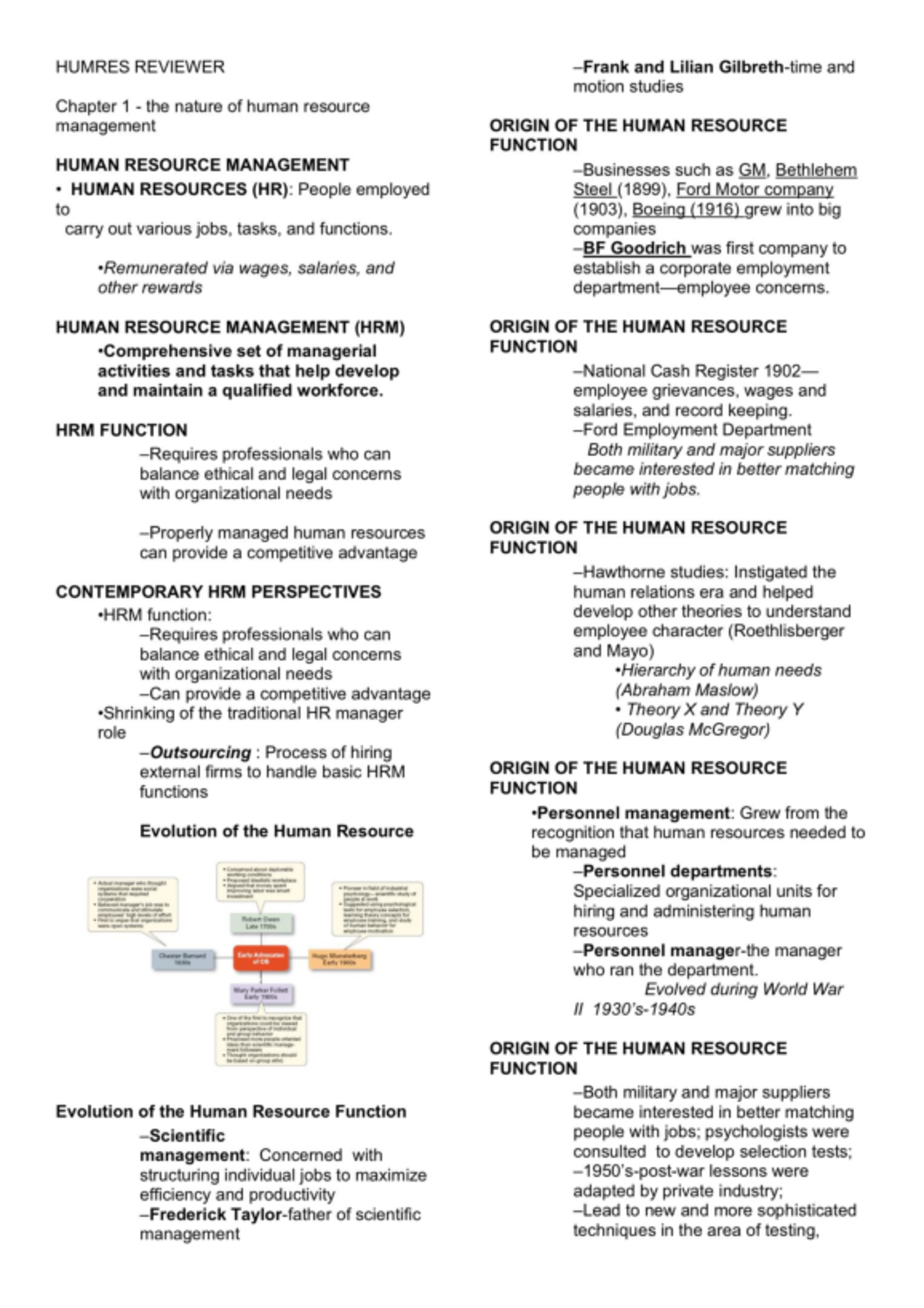 Humres reviewer - Human Resource Management - Studocu