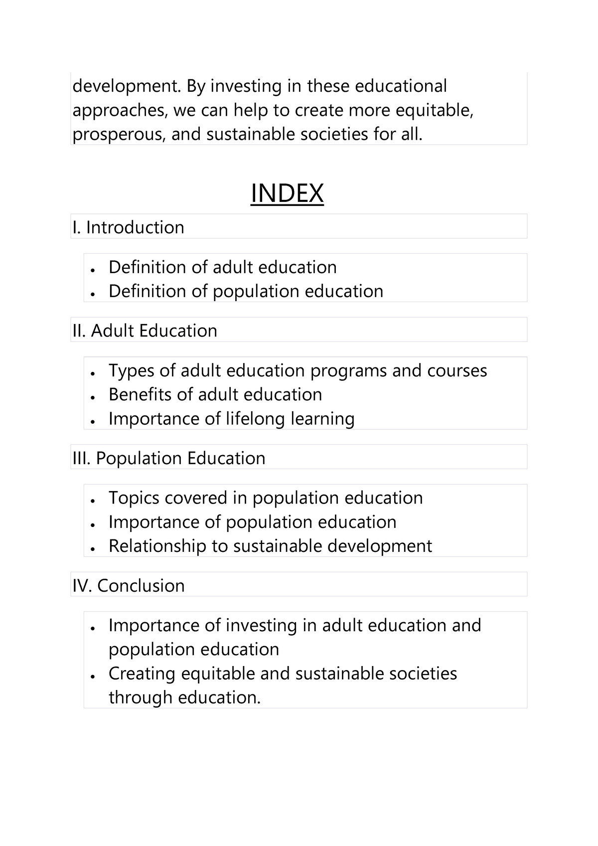 research plan on any topic of population education
