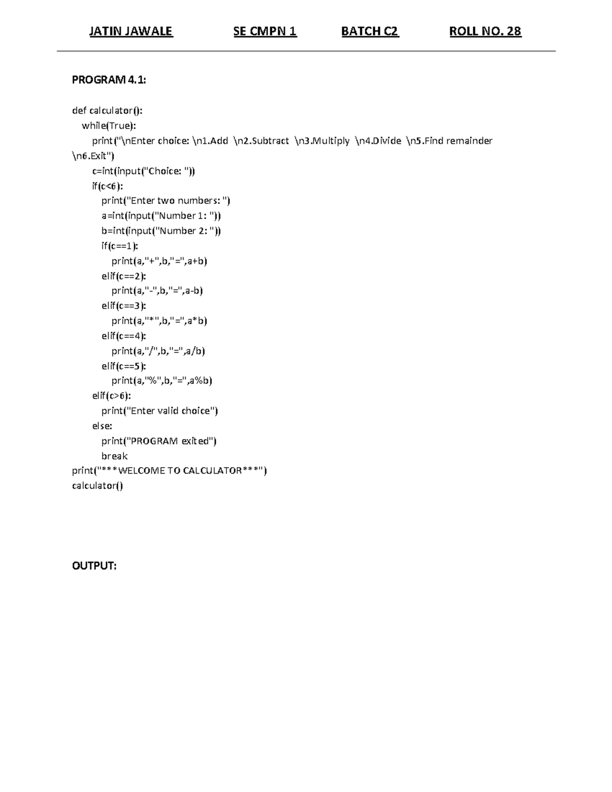 Python Pracs - A collection of various practicals with code and outputs ...