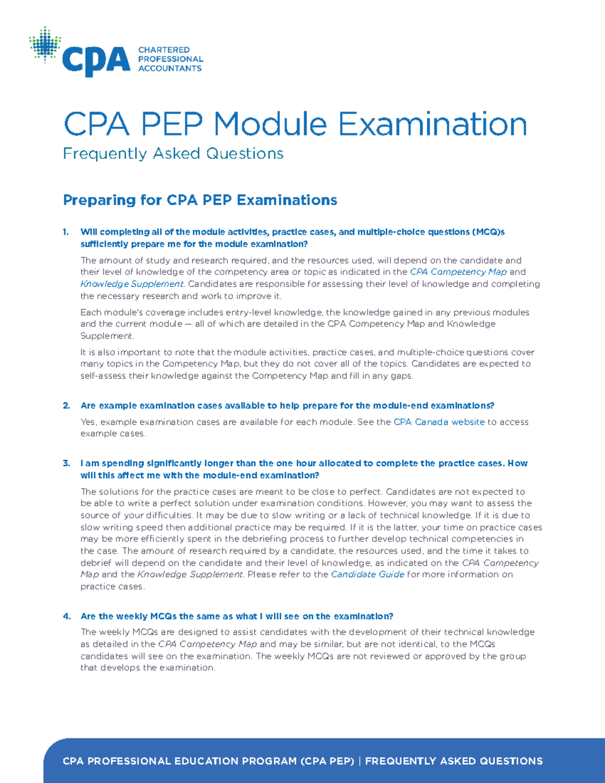G10079EC CPAPEPModuleExaminationFAQ EN ENGLISH DOCUMENTontrolled