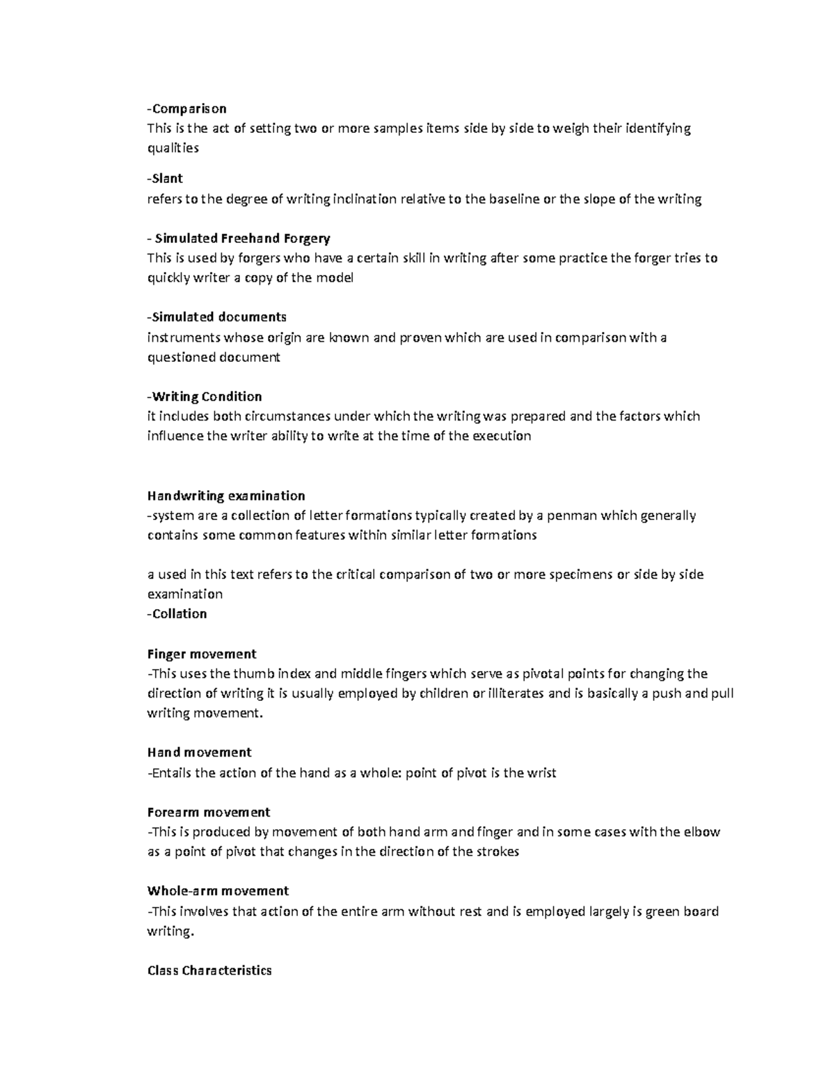 Forensic-4- Reviewer -Comparison This is the act of setting two or more ...