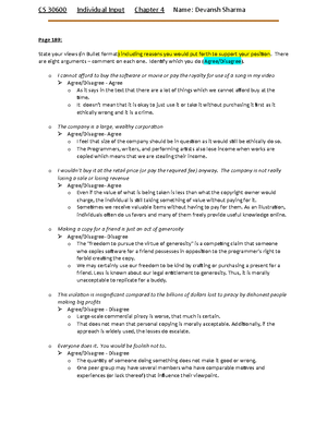 Chapter 5-Devansh - It is a class assignment - CS 30600 Individual ...