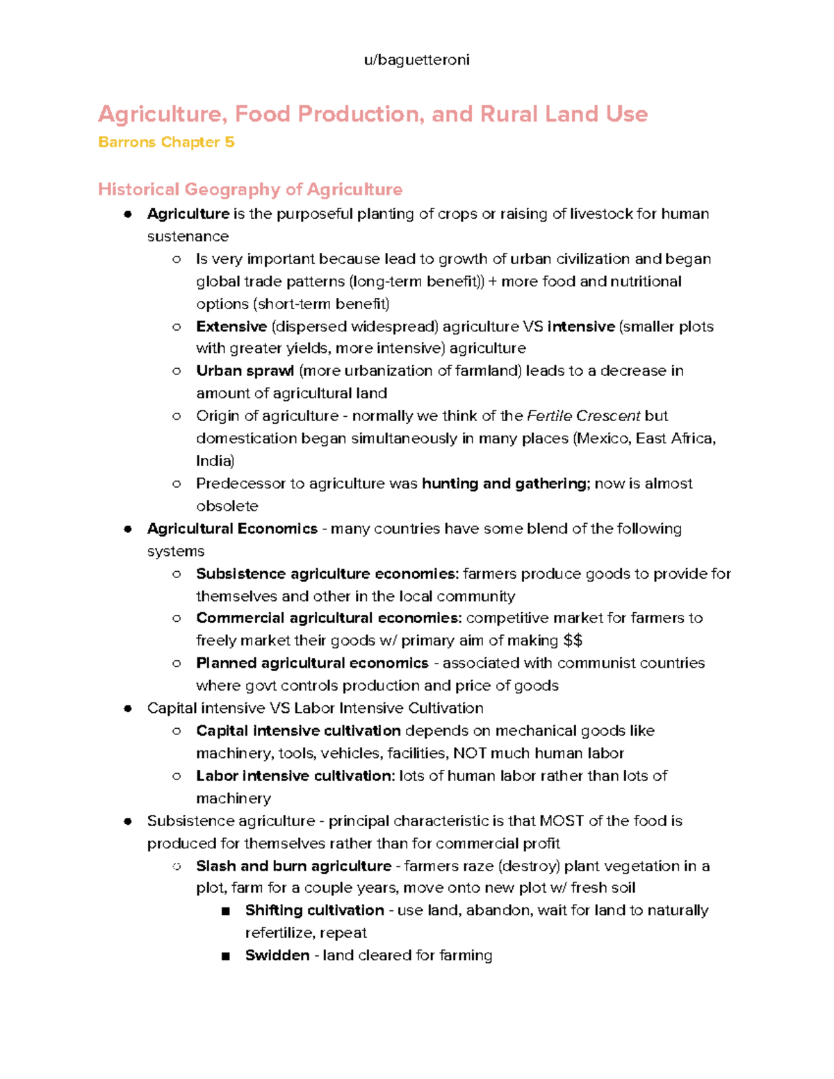 APHu G U5 Agriculture baguetteroni Agriculture, Food Production, and