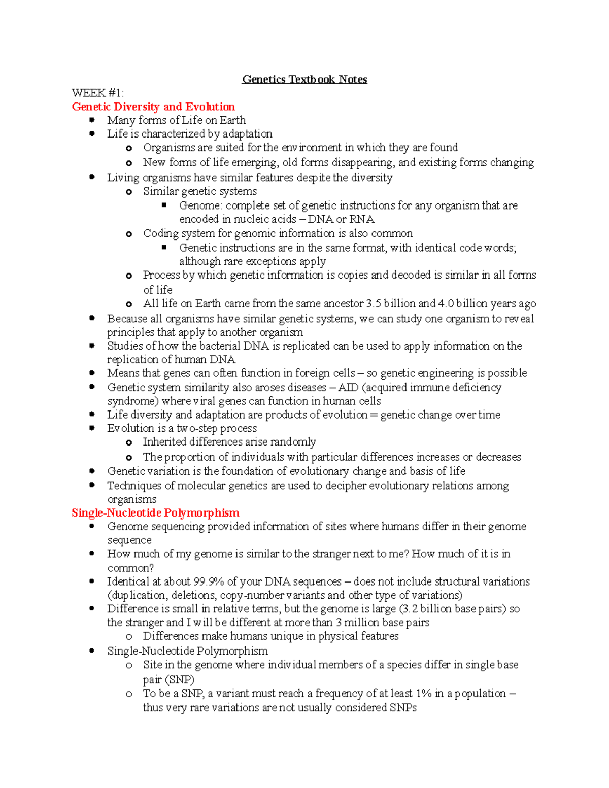 Genetics Textbook Notes - .. Evolution in biological sense refers only ...